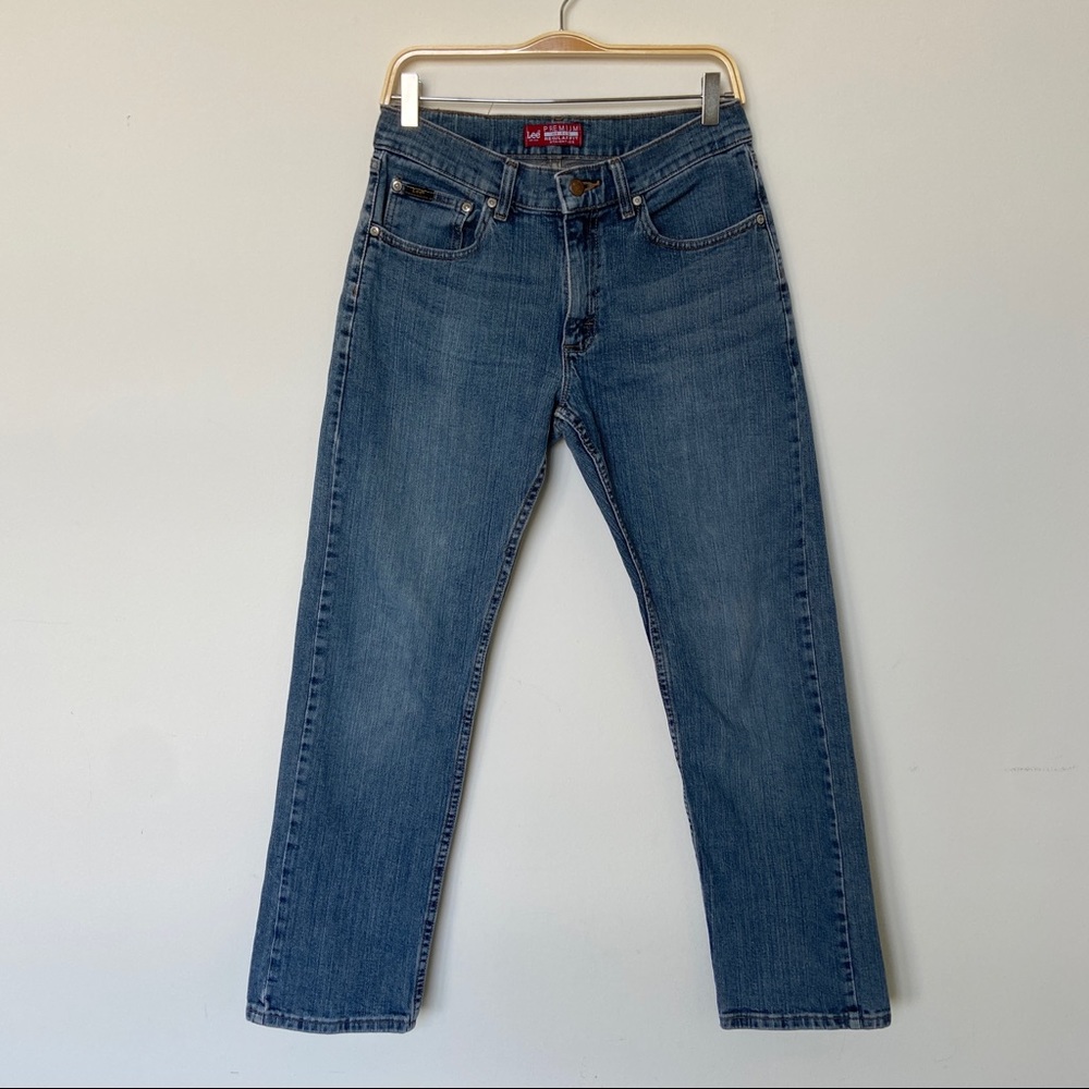 Vintage Lee denim low rise straight fit dark washed jeans💙